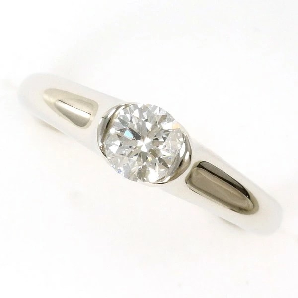 PT950 リング 指輪 5号 ダイヤ 0.328 SI2 鑑定書 ジュエリー 中古