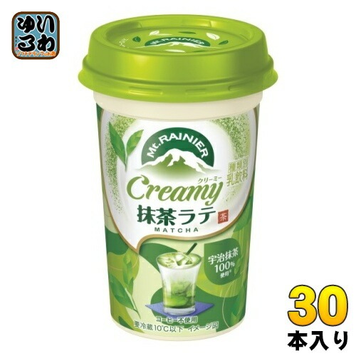 森永乳業 マウントレーニア クリーミー抹茶ラテ 240ml 30本 (10本入×3 まとめ買い) カフェオレ 乳飲料