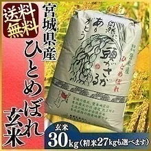 【目玉商品】 米 30kg 宮城県産ひとめぼれ 白米 27kg 玄米 30kg 令和7年産 玄米 精米 ひとめぼれ 宮城県産 メガ割
