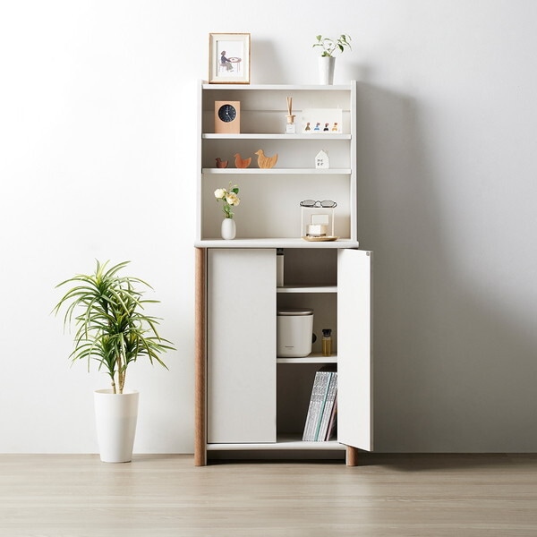 NOC-1460SH-WH ホワイト×ナチュラル シェルフ