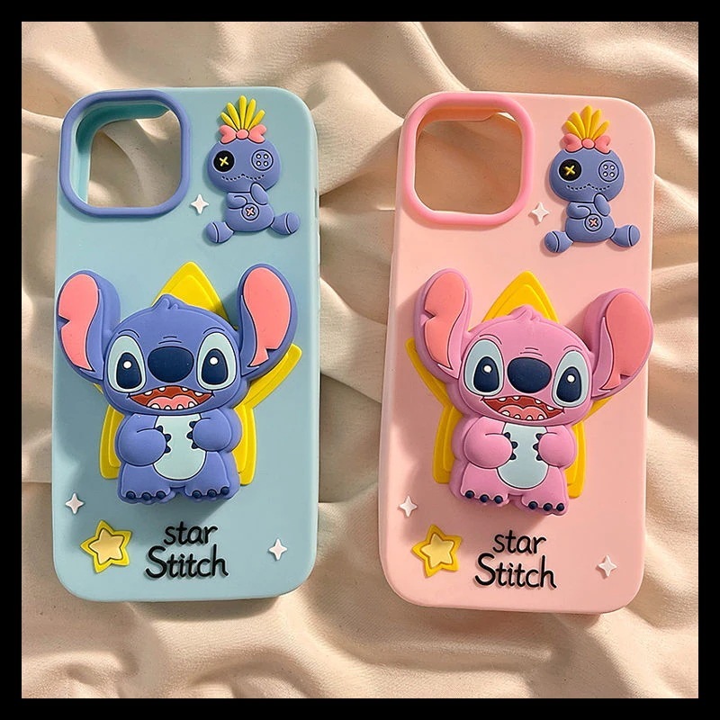 【1つ買うと10個もらえる】立体ホルダースティッチのカップル漫画はiphone15アップル14携帯電話ケース13シリコン12かわいい11を適用している