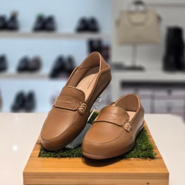 セーブゾーン04 女性コンフォートカジュアルローファーモールド1.5cmクッション キャメル 3RJFHwQ464 (S41380352)