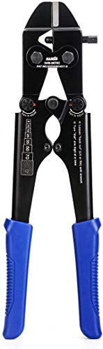 アイウィス(IWISS) 板タイプ バッテリーターミナル 裸端子 圧着ペンチ 切断刃装備 5.5-6