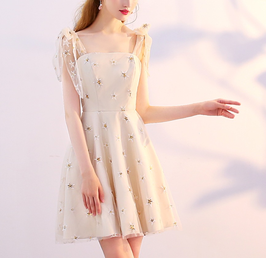 星 スター ドレス ワンピース パーティードレス パーティドレス 結婚式ドレス 結婚式のドレス 二次会ドレス 披露宴ドレス 膝丈ドレス 発表会ドレス ステージドレス 舞台ドレス フォーマルドレス