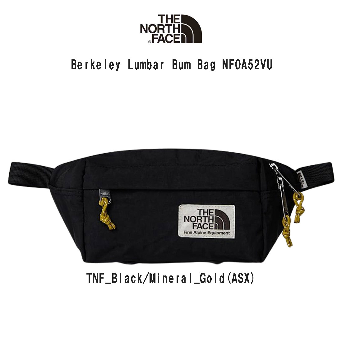 THE NORTH FACE(ザノースフェイス)ボディバッグ ウエストバッグ ポーチ ロゴ コンパクト 小物入れ アウトドア Berkeley Lumbar Bum Bag NF0A52VU
