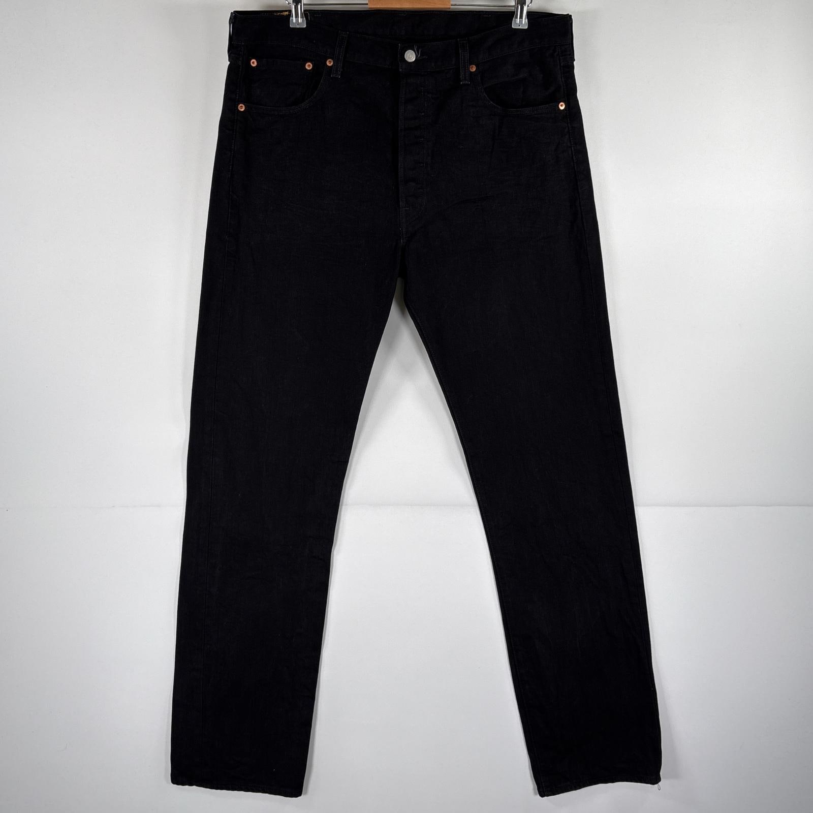 古着 デニムパンツ 501 ストレート ジーパン ボタンフライ ジーンズ 5ポケット 大きいサイズ w40 L36 ブラック メンズ 5,610円