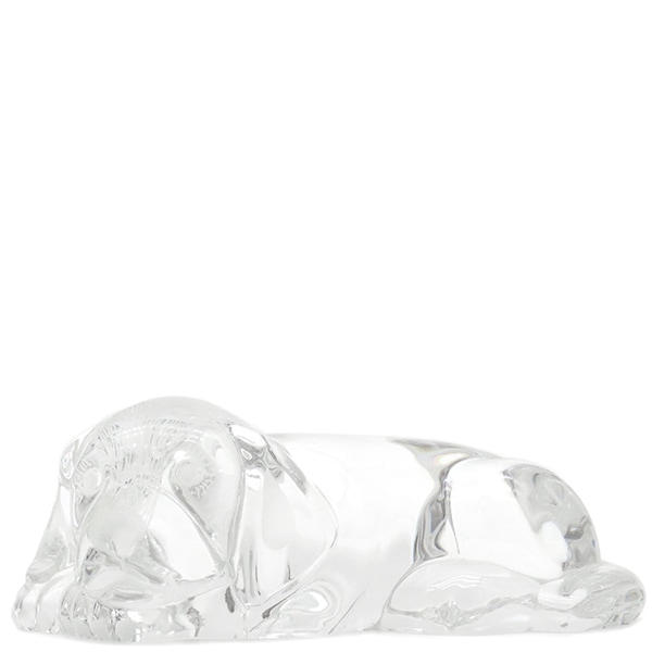 マイセン MEISSEN オブジェ フィギュリン クリスタル クリア 犬 イヌ 置物 【中古】