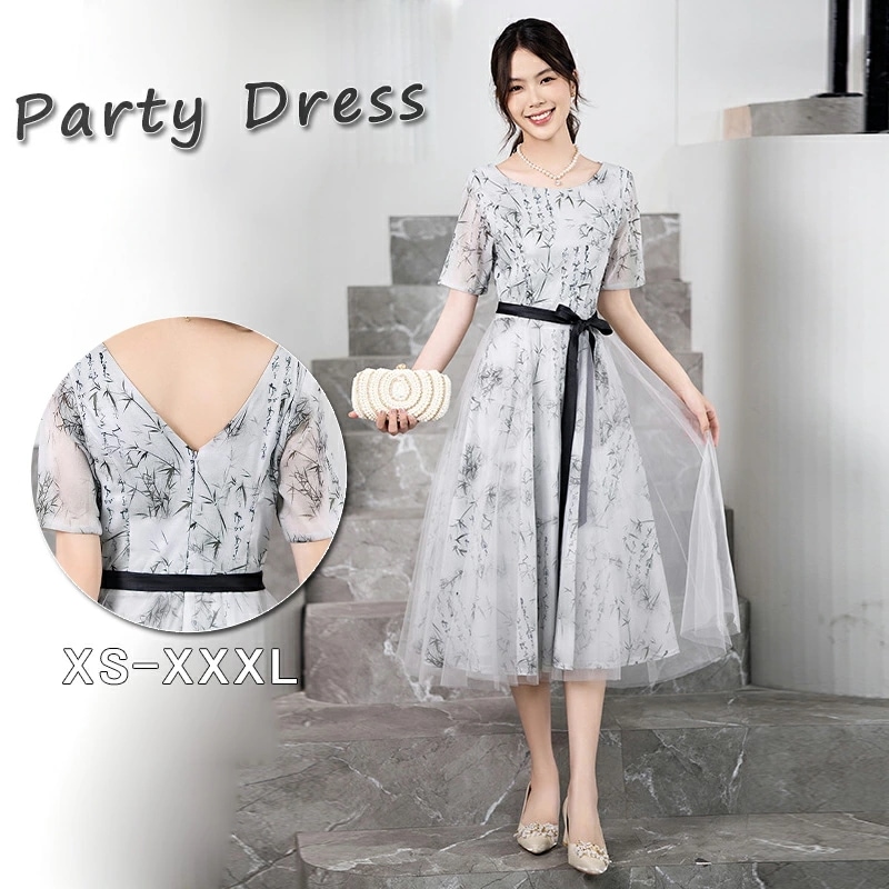 パーティードレス 結婚式 ワンピース チュール パーティードレス 結婚式ドレス ノースリーブ ウエディングドレス ミモレ丈 レース チュール 大きいサイズ 大人 上品 お呼ばれ 二次会 披露宴 謝恩会