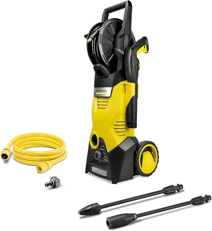 ケルヒャー(Karcher) 高圧洗浄機 K3ホースリール パワフル 持ち運びタイヤ 簡単接続 付属品充実 ハイパワーなノズル 洗車 ベランダ 花粉除去効果 黄砂 泥 (50/60Hz) 1.599