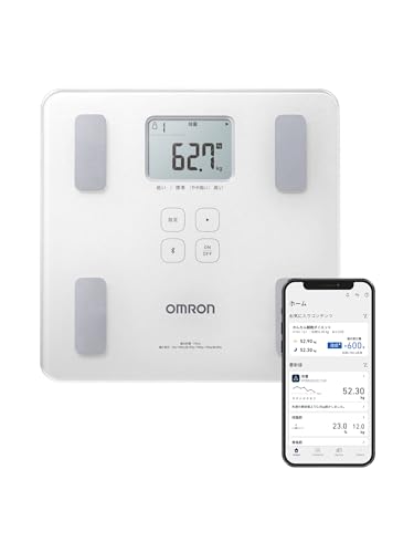 オムロン 体重 体組成計 HBF-230T-SW スマホ連動 体脂肪率 BMI 骨格筋率 OMRON