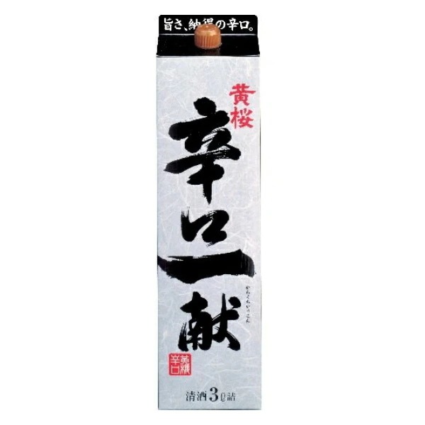 日本酒 パック 黄桜　辛口一献　3000ml2ケース//8本(008)『FSH』