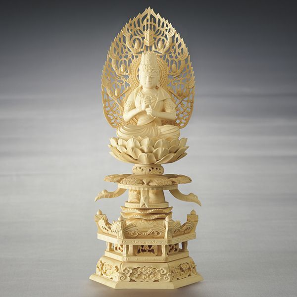 ALTE MEISTER 六角ケマン台座 飛天光背 大日如来 2.0 柘植