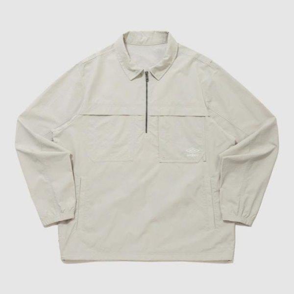 M 長袖Tシャツ LQC UQ121CWT11-PBE ウェイファインダー コーデュラ ポケット カラー アノラック PLATINUM BEIGE