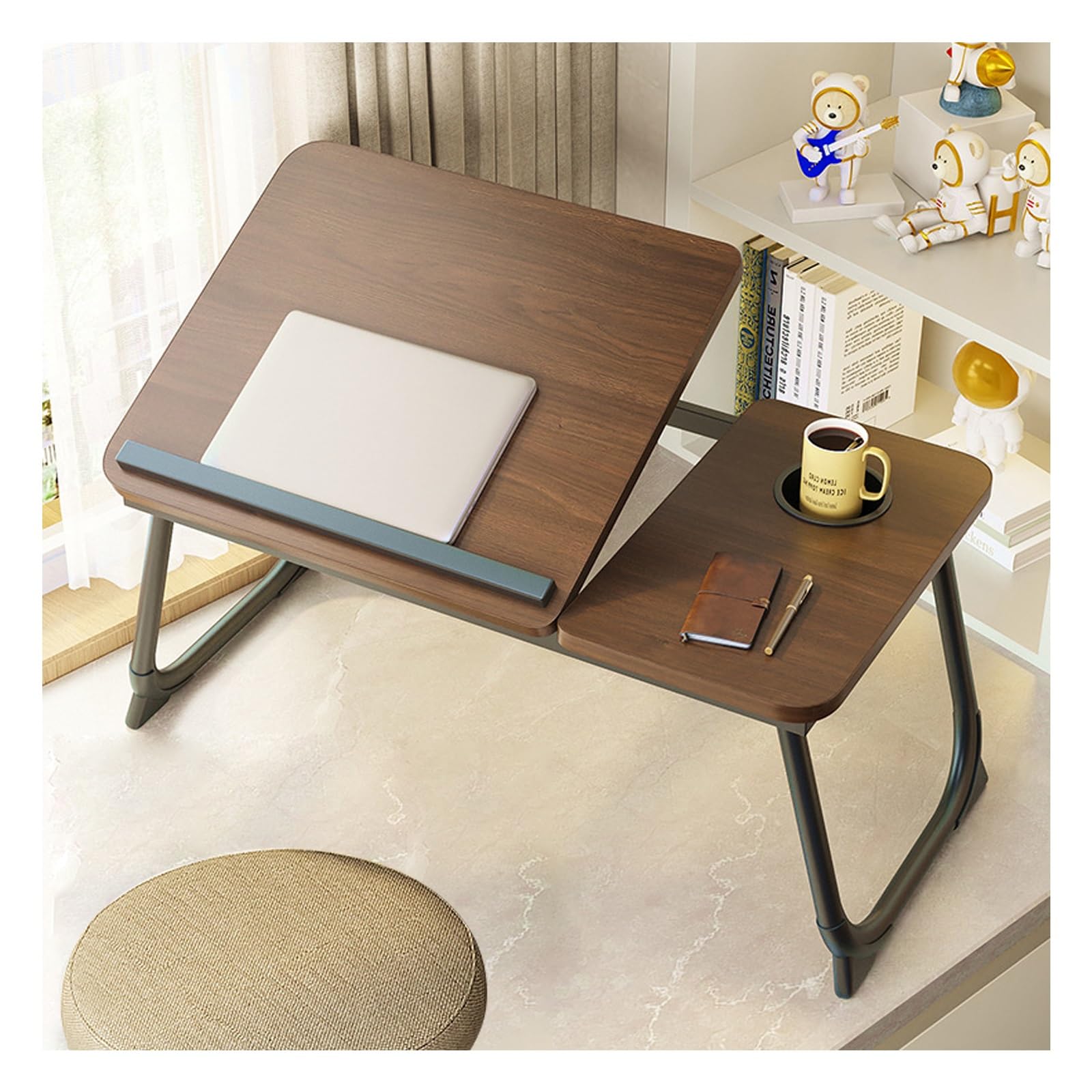 ラップトップデスクベッドローテーブルラップデスクラップトップスタンドラップトップ用の折りたたみ式ベッドテーブルベッド用のラップトップデスク食事勉強読書作業に使用できます Beauty