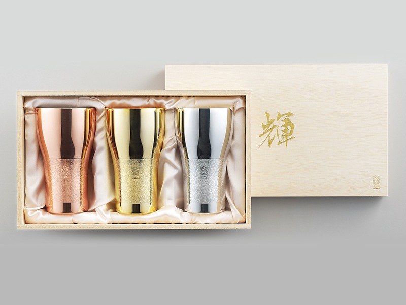 「輝」純銅ビアタンブラー 金・銀・銅 3pcセット