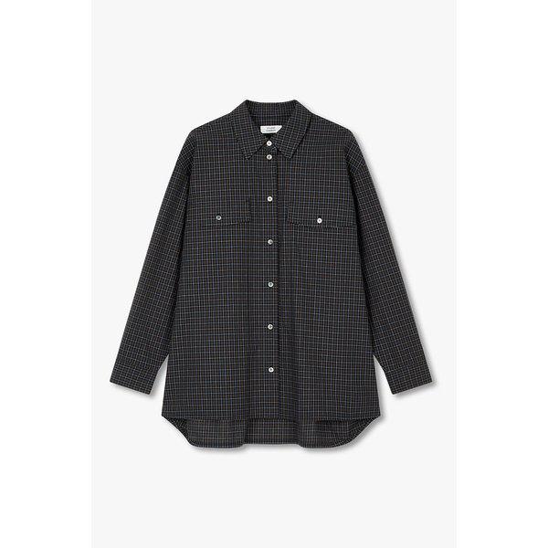 フラップポケット ミニチェック シャツ 9105321102058