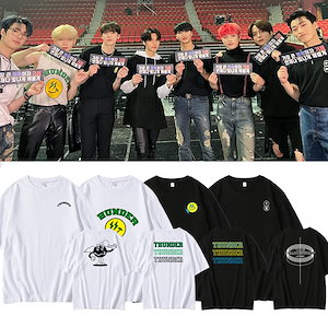 ateez ツアー コンサート Cui 傘 純綿 ユース ラウンドネック 夏応援服 半袖 Tシャツ