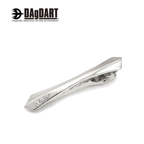 ダグダート DAgDART [Glass] キュービックジルコニア シルバーネクタイピン DK-06