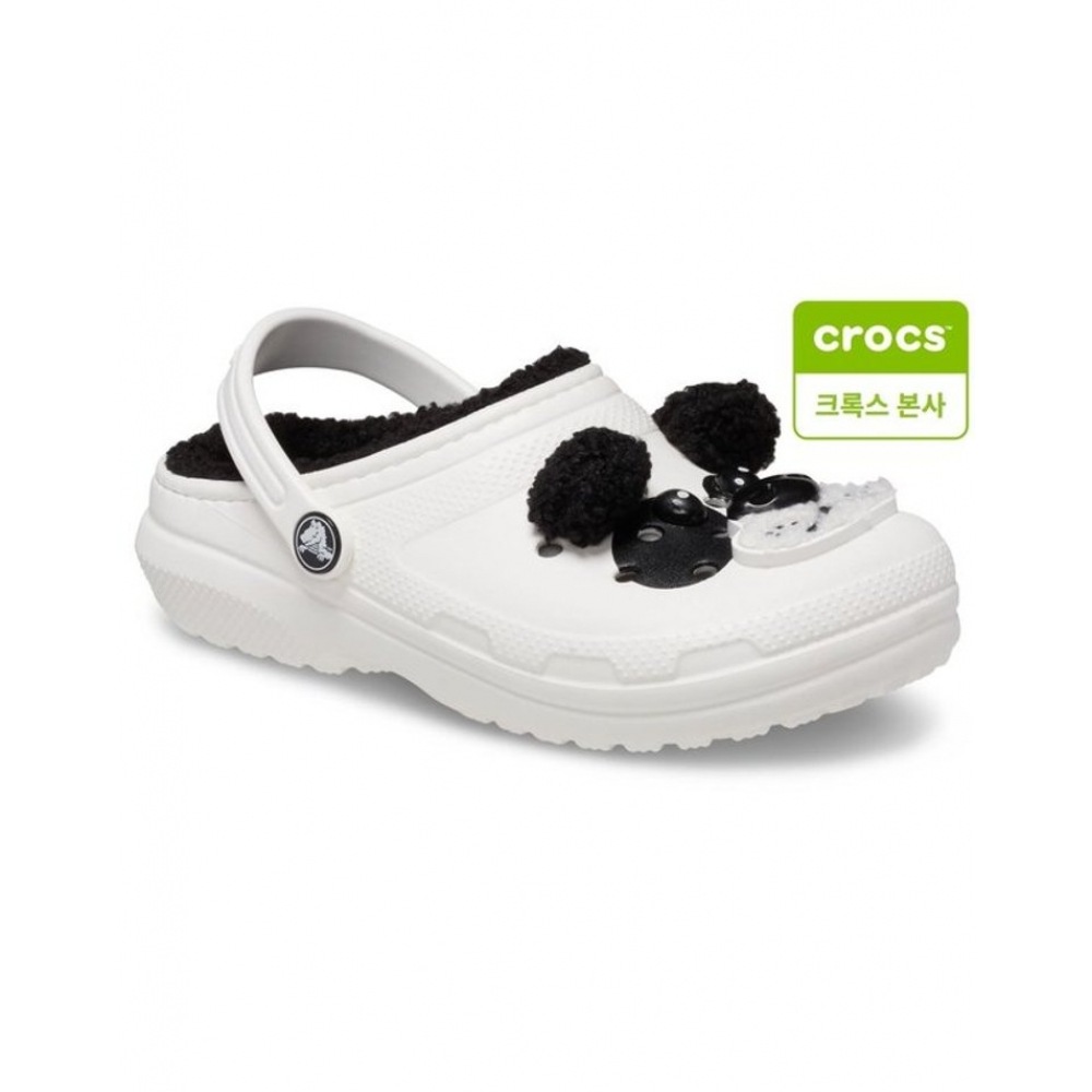 クロックス クラシック ラインド アイム パンダベア クロッグ トドラー チョーク/ブラック 210395-0WX
