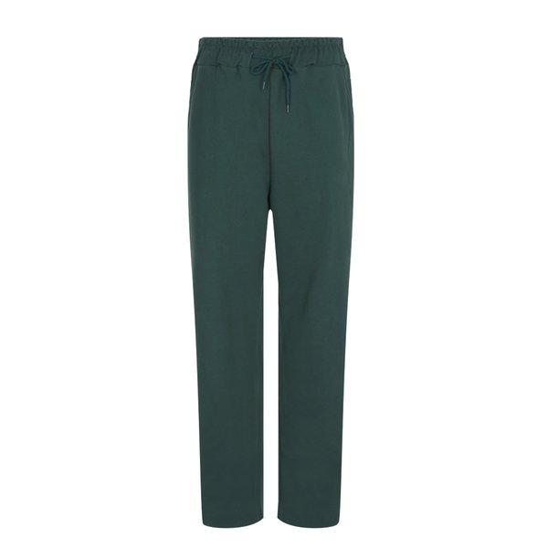 メンズ 季節の変わり目 快適 スウェット セミワイド バンディングパンツ NE-PTA-Q003-青緑