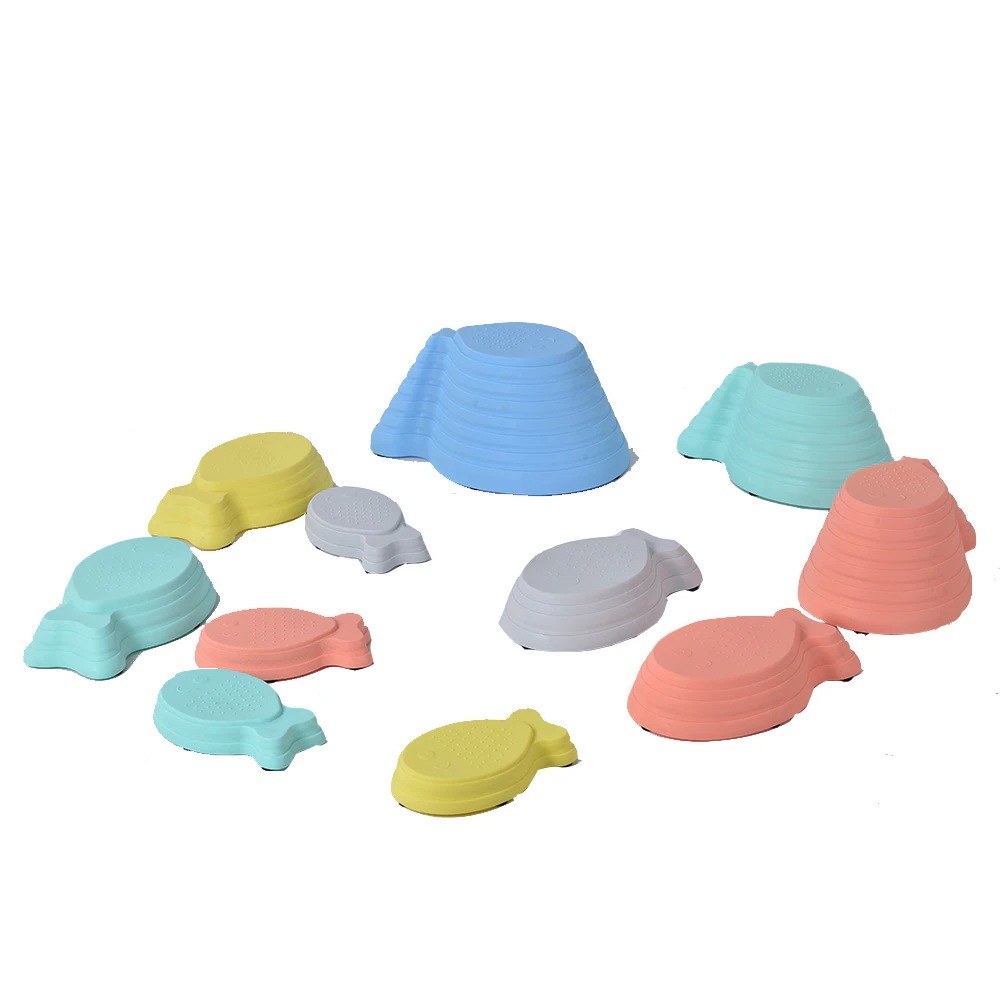 1600バランスストーン-金魚 飛び石 バランスボード 屋内 屋外 おもちゃ運動不足 おもちゃ エクササイズ フィットネス 部屋 室内運動 あそび 子供用 有酸素運動 耐荷重80kg プレゼント