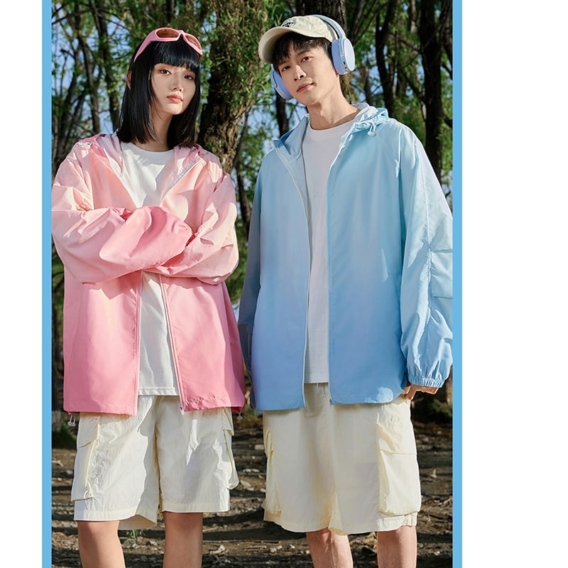 アウター 4color ジャケット 薄い 日差し防止 グラデーション 男女兼用 メンズ カジュアル
