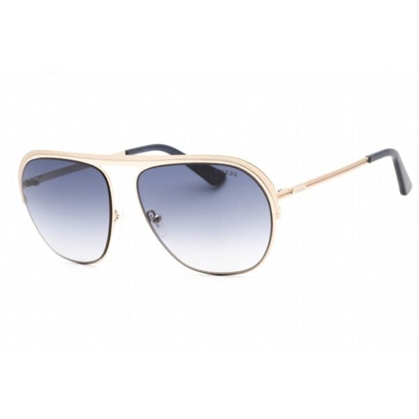 ゲスUnisex Sunglasses Full Rim Gold Metal Rectangular Shape Frame GU5226 32W