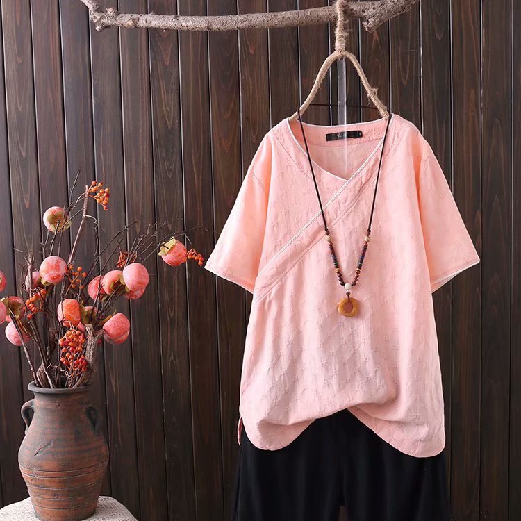 Tシャツ 韓国 半袖 レディーストップス 大きいサイズ 3l 4xl 5lブラウス カジュアル ゆっ