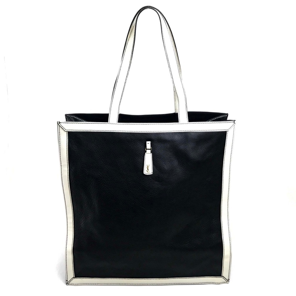 YVES SAINT LAURENT イヴサンローラン トートバッグ 274764 トートバッグ カバン レディースバッグ レザー ブラックホワイト