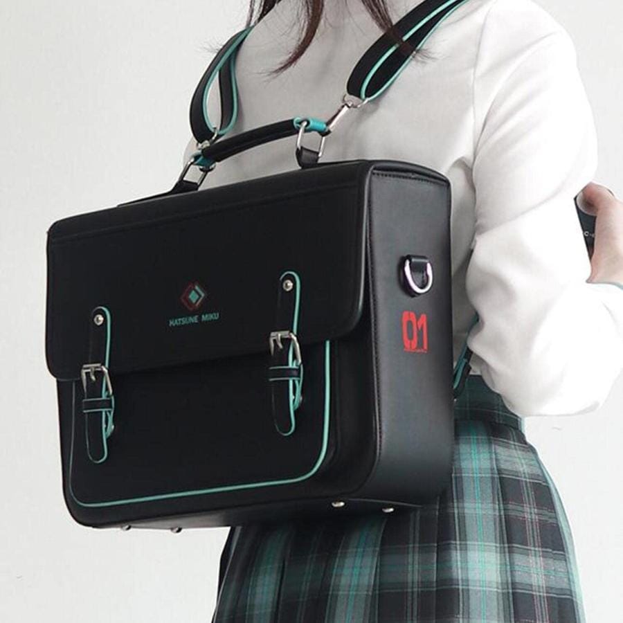 「最強配送 赤字販売」初音ミク バックパック かばん ショルダーバッグ MIKU はつね みく ユニフォームバッグ 封筒包 コスプレ小物 道具 PUレザー 防水 手提げバッグ 肩掛けバッグ