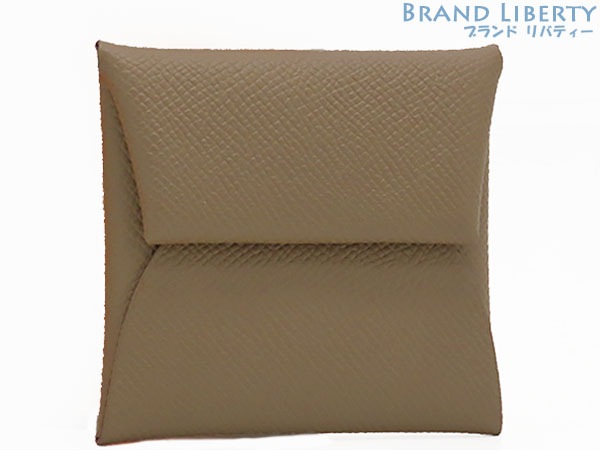 未使用エルメスバスティアコインケースコインパース小銭入れエトゥープベージュヴォーエプソンH041054CKB刻印