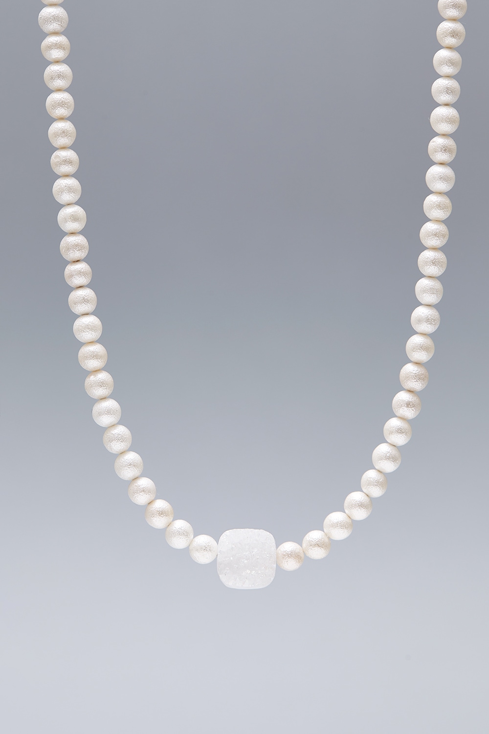 [HAZINA] 6mm Texture White Pearl Necklace 8,880円