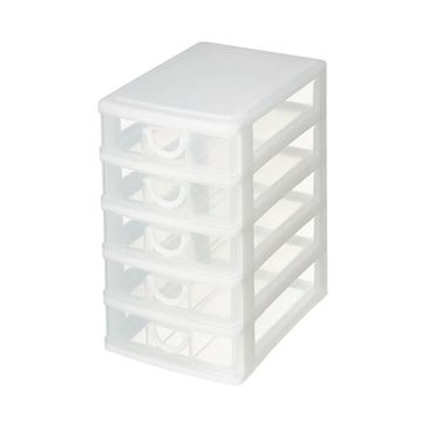 （まとめ）サンコープラスチック エルピス B6浅型5段 ホワイト B-605 1台[x10セット] 14,711円