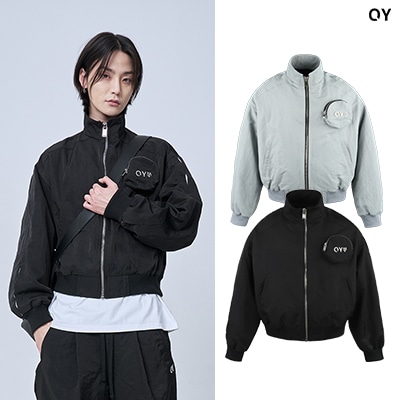 DOUBLE PLEATS BOMBER JACKET