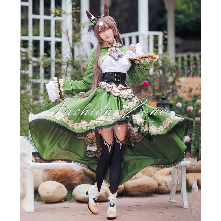 最安値に挑戦ウマ娘 プリティーダービー 風 サトノダイヤモンド 勝負服 コスプレ衣装 ウィッグ 靴 ハロウィン 演出服 変装