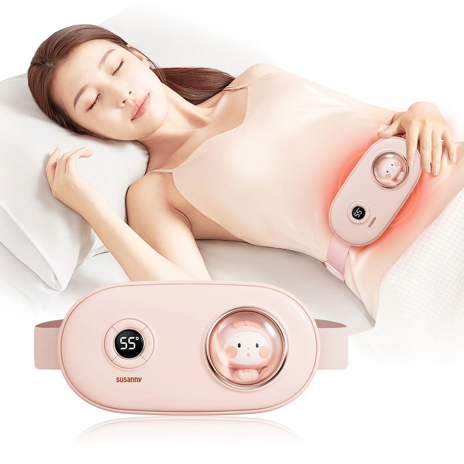 腰マッサージャー 温熱 子宮ベルト 温熱ベルト 電熱式 USB充電式 軽量 携帯便利 腹部 電熱式 暖房用品男女兼用 敬老の日 ギフト 自宅家庭用 職場30%までに制限