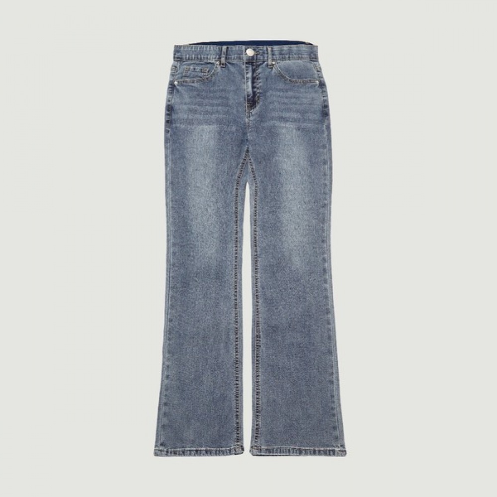 [ハンテン] レディースインナーバンディングクールマックスブーツカットデニムパンツ_246 (10470-155-405-10)