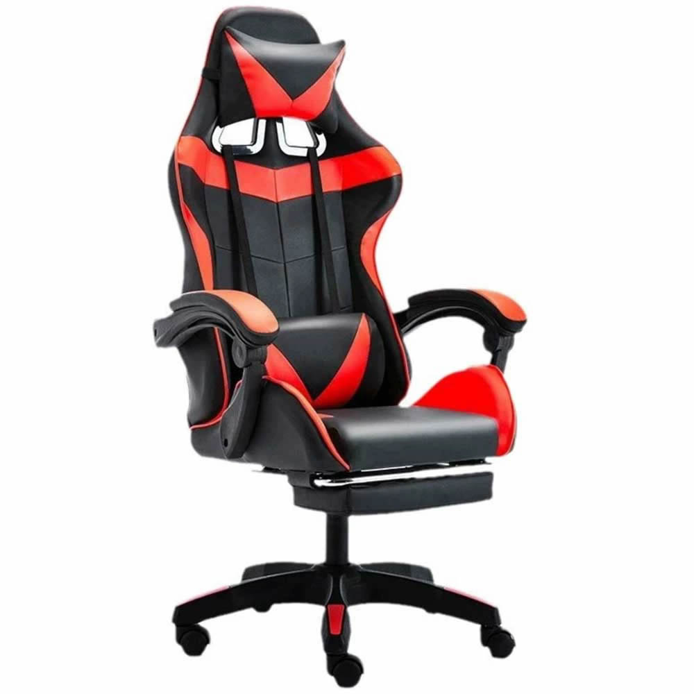 ゲーミングチェア オフィスチェア ゲーム用チェア デスクチェア パソコンチェア オットマン付き 人間工学 135度リクライニング機能 ハイバック テレワーク椅子 PCチェア