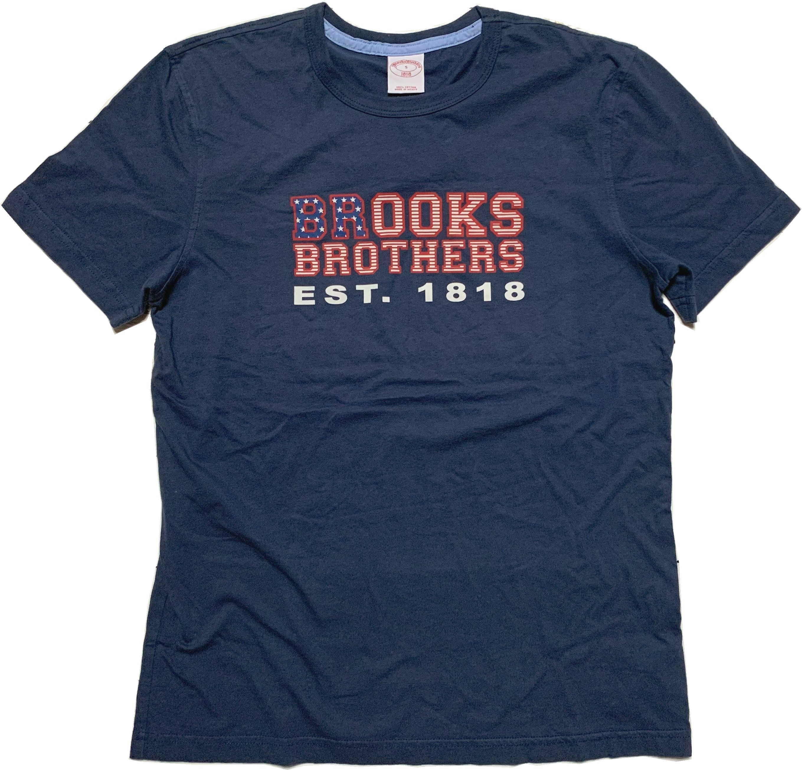 半袖 プリント Tシャツ ライトネイビー メンズ Brooks Brothers BB2-086