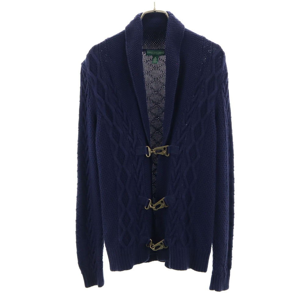 ローレンジーンズカンパニーラルフローレン 長袖 ショールカラー フック ニットカーディガン M ネイビー LAURENJEANSCO.RALPH LAUREN レディース 6,210円