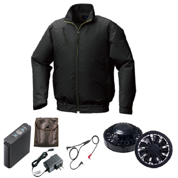 KU92010 空調服 R ポリエステル製 カジュアル FAN2200B・RD9261・LIPRO2セット ブラック M 16,300円