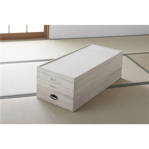 総桐衣裳ケース/桐箱 (3段) 幅91cm 積み重ね可 日本製 (完成品)