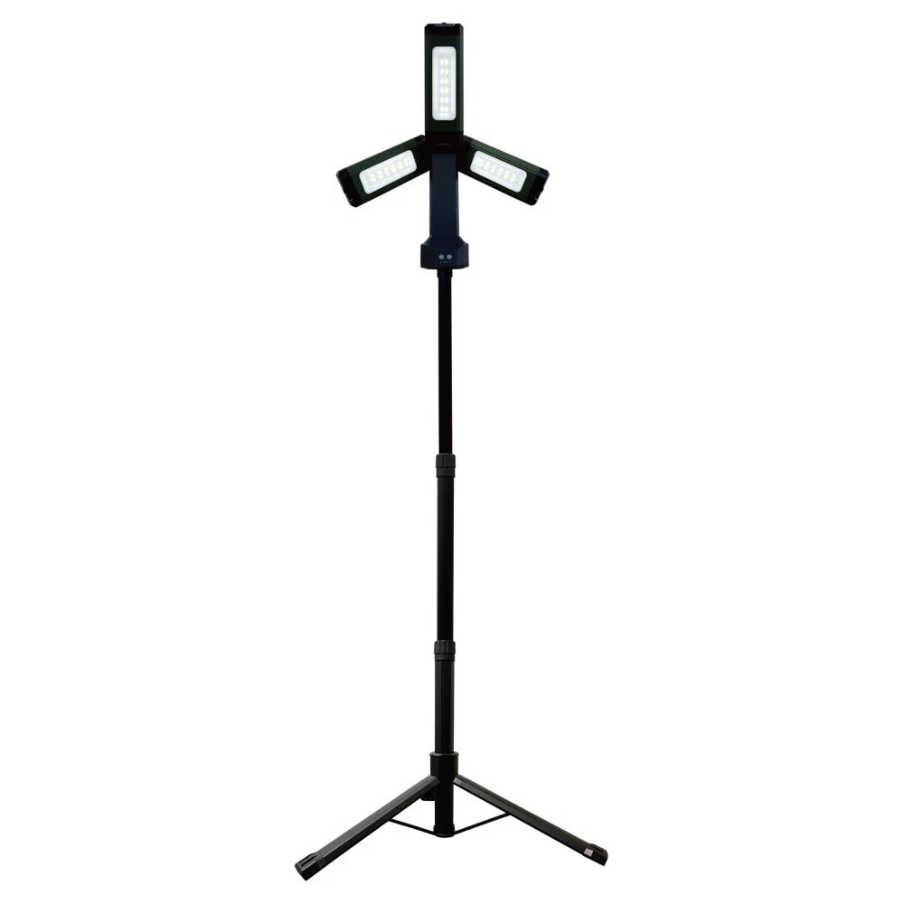 REX スタンド付三つ葉ライト RX-N53 工具 DIY ライト スタンドライト 調整 伸縮自在 広角 万能