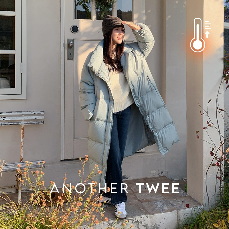 [tjp0124] 韓国ファッションハイネックダックダウンウィンターロングジャンパー