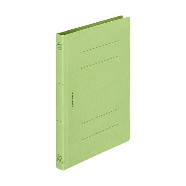 (まとめ) ライオン事務器 フラットファイル(環境)樹脂押え具 A5タテ 150枚収容 背幅18mm 緑 A-539KA5S 1セット(10冊) (×10セット)