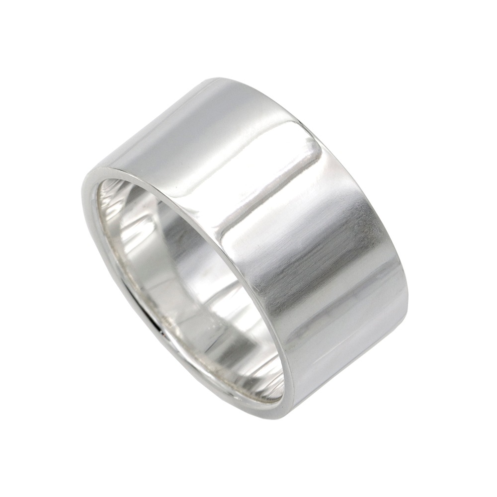 平打ちリング 10mm シンプル定番リング シルバー925/指輪09号から28号まで