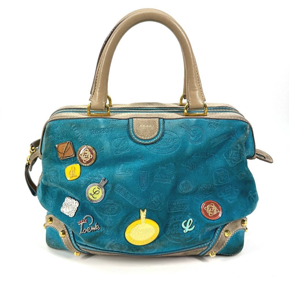 ボストンバッグ 160周年 カバン ハンドバッグ トートバッグ ミニ レザー/スエード ブルー