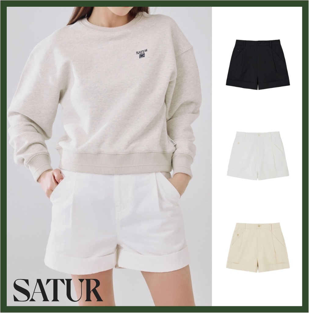 (W) Pocket Cotton Chino Shorts
