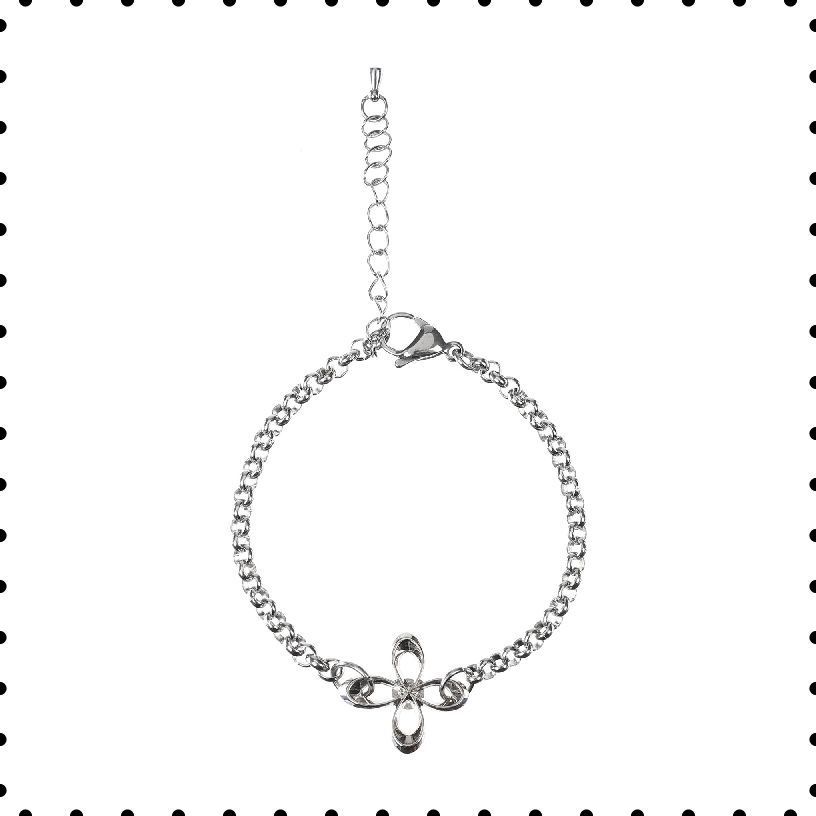 【SURGERY】metal clover emblem bracelet