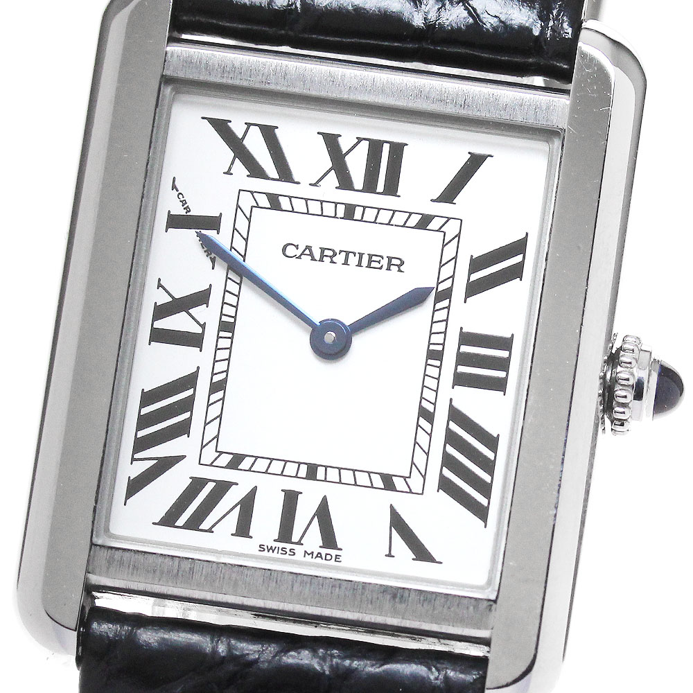 カルティエ CARTIER W5200005 タンクソロ SM クォーツ レディース 保証書付き_849608【中古】